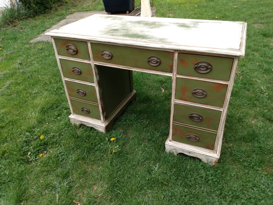 Vintage 1930's Hand Painted Writing Desk Bohemian Etsy