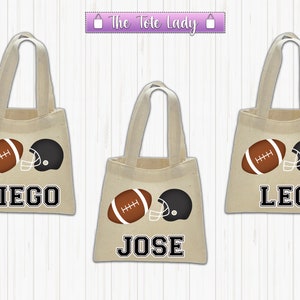 Football Tote, Football Tote Bag, Football Party Bags, Football Goody Bags, Football Party Favor, Football Favors, Football Party Decor