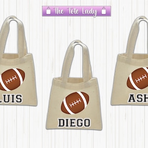 Football Tote, Football Tote Bag, Football Party Bags, Football Goody Bags, Football Party Favor, Football Favors, Football Party Decor