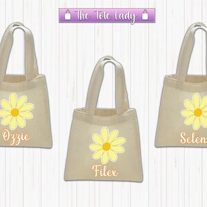 Flower Favor Bags, Tropical Party Favor, Floral Favor Bags, Children Treat Bags, Floral Tote Bag, Birthday Gift Totes, Floral Totes, Flowers