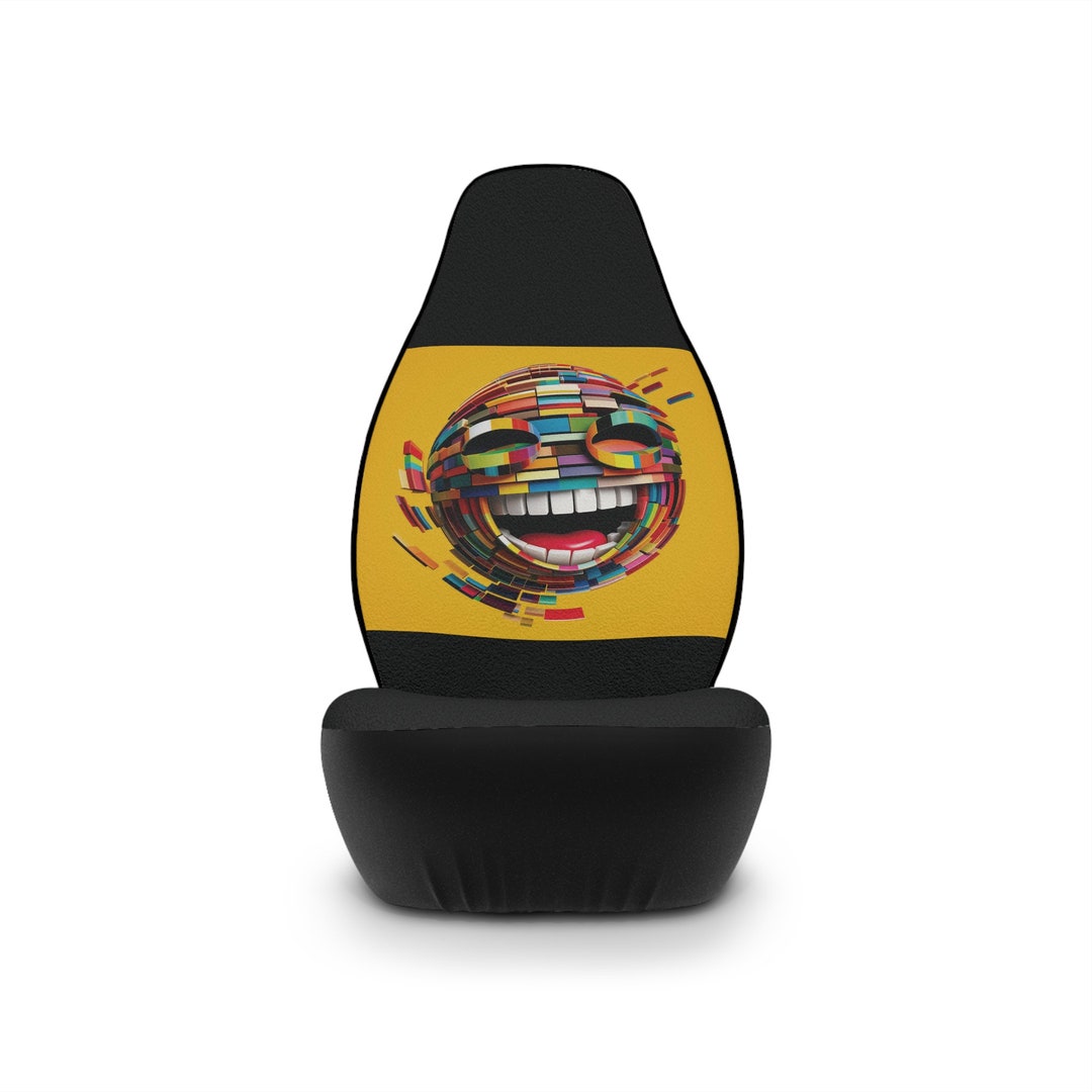 Graffiti Happy Emoji Print Pet Car Seat Cover main image 1