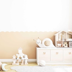 Scallop Wall Stencil: Reusable Nursery Border, Home Decor