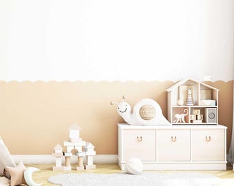 Scallop Wall Stencil: Reusable Nursery Border, Home Decor