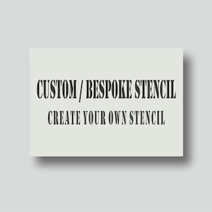 Individuelle Schablonen, die auf Bestellung mit Ihrem Design angefertigt werden. Verschiedene Größenoptionen verfügbar.