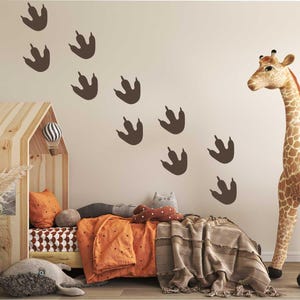 Dinosaur Footprint Stencils: Reusable Wall Art, Kids Room Decor