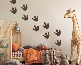 Dinosaur Footprint Stencils: Reusable Wall Art, Kids Room Decor