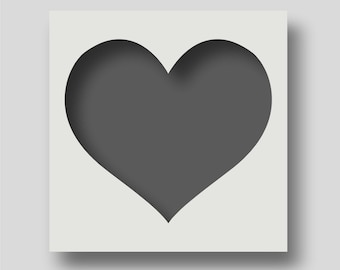 Reusable Heart Stencil: Mylar DIY Home Decor, Crafts