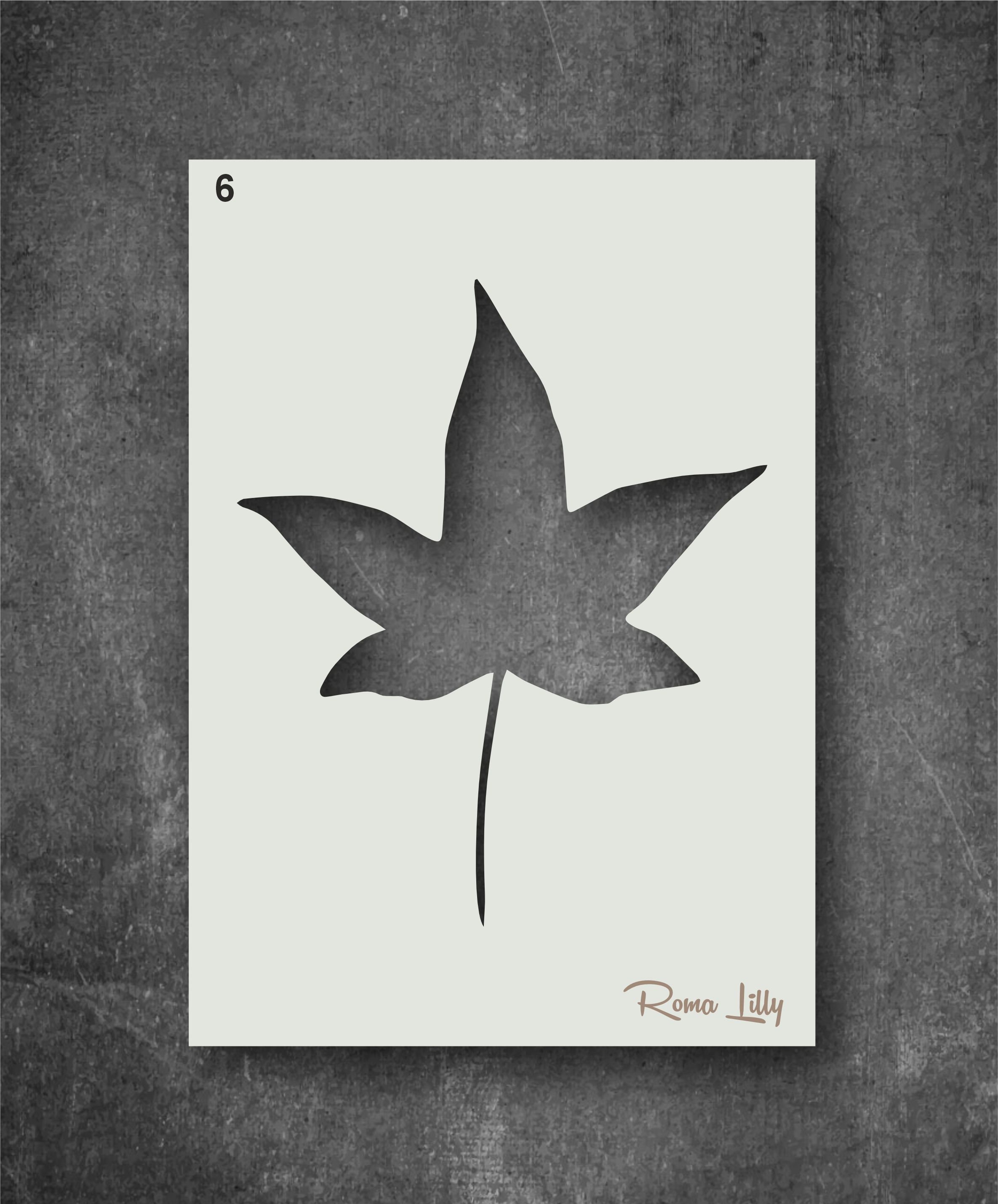 Autumn Leaf Stencils for Painting. Various Style and Size Options