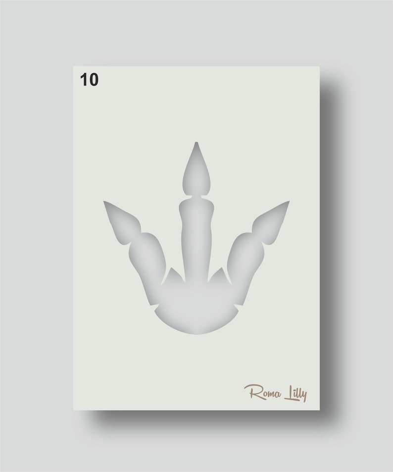 Dinosaur Footprint Stencils, Stencil for Kids Bedroom, Dinosaur Theme