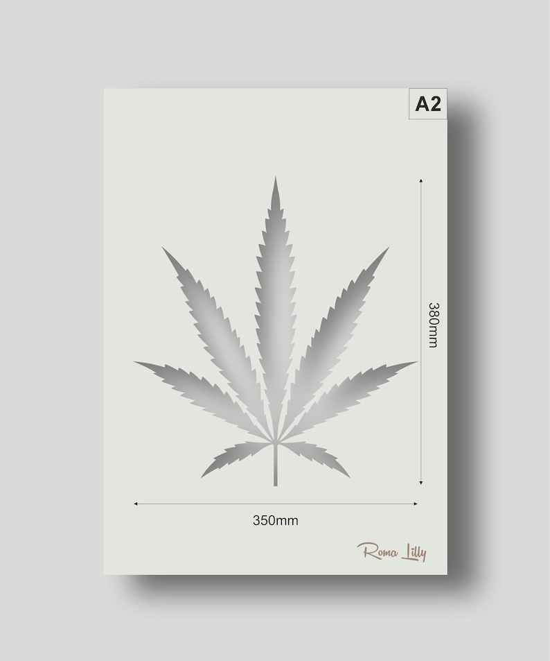 Cannabis, Marijuana Leaf Stencil for Wall Art, Home Décor, Painting
