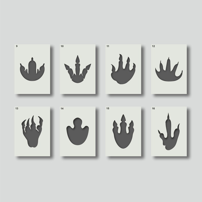 Dinosaur Footprint Stencils, Stencil for Kids Bedroom, Dinosaur Theme