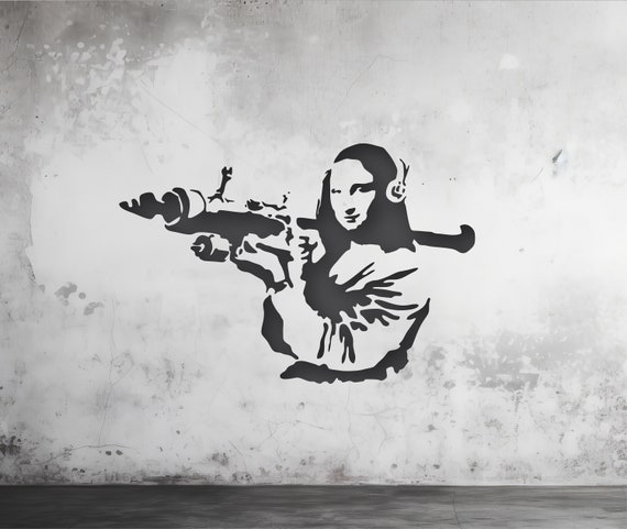 Banksy バンクシー 「Mona Lisa Bazooka」サイン 書類付 Banksy mona