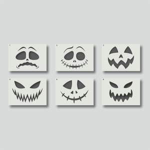 Pumpkin Halloween Stencils for, Home Decor, Painting, Art & Craft.. Various style and size options available, A6, A5, A4, A3, A2. Group 1