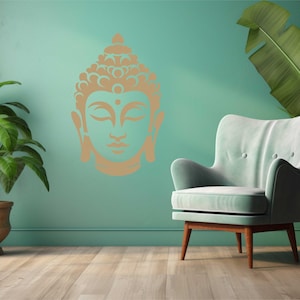 Mindful Buddha  Stencil - Reusable Buddha Stencil For Walls, Painting, Paper, Fabric, Furniture. Various Sizes Available.