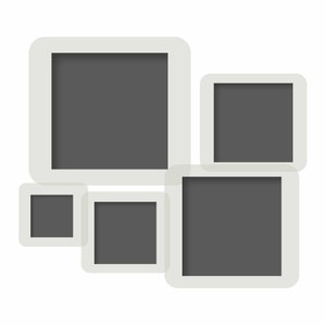 Stencil quadrati riutilizzabili per la decorazione domestica, kit stencil da 5 pezzi, stencil riutilizzabili per arte da parete, decorazioni per la casa, pittura, arti e mestieri.