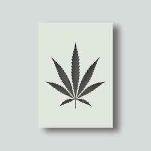 Cannabis, marihuanabladstencil voor muurkunst, huisdecoratie, schilderen, kunst en ambacht, verschillende formaatopties beschikbaar: A6, A5, A4, A3, A2
