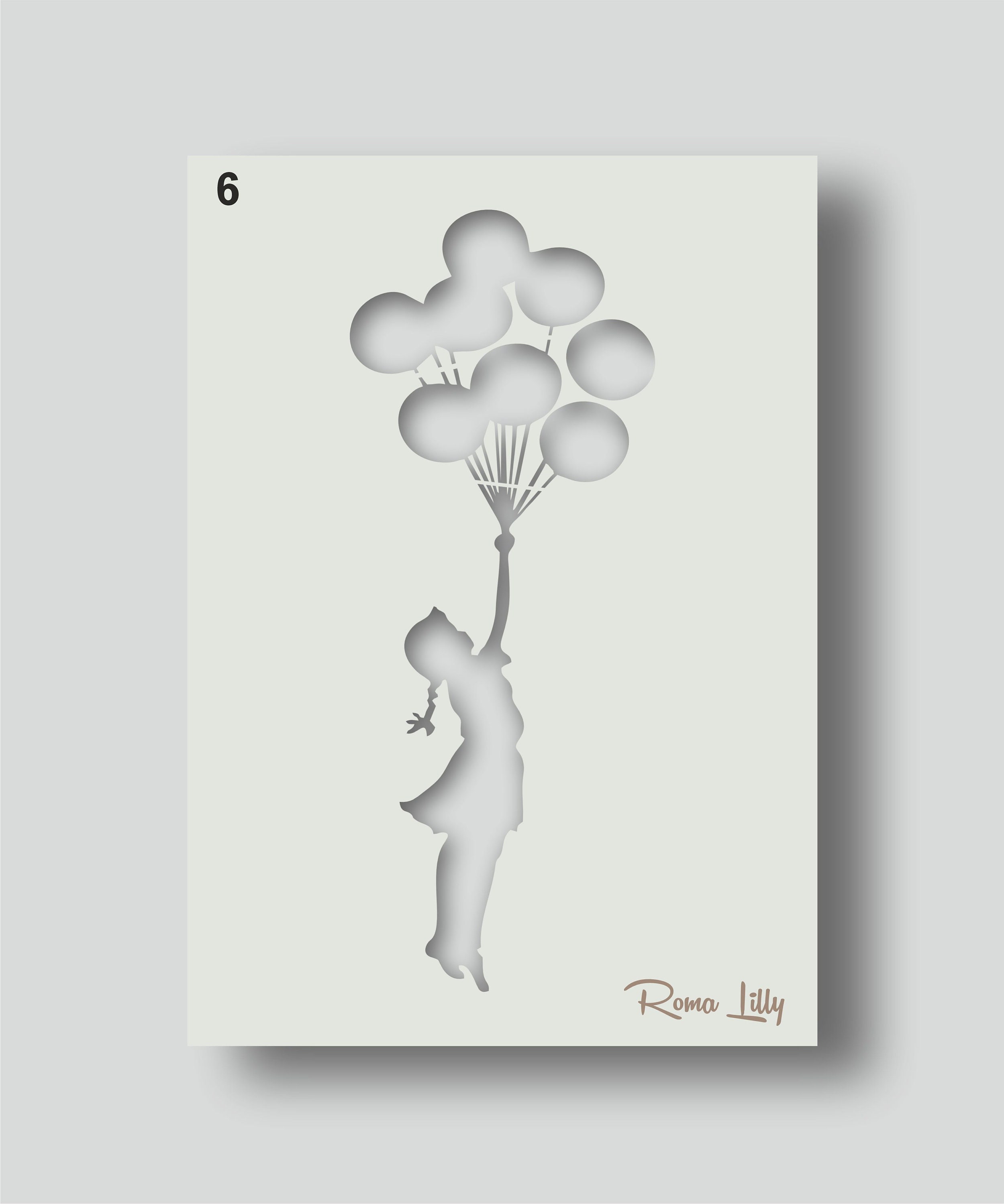 FINGERINSPIRE 9-delige set Banksy schildersjabloon 21x29,7cm Herbruikbaar Banksy Meisje Jongen Chimpansee Patroon Tekensjabloon Leven is Mooi Decoratiesjabloon voor Schilderen op Hout Muur Stof