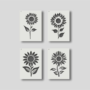 Reusable Sunflower Stencils: Botanical DIY Home Decor