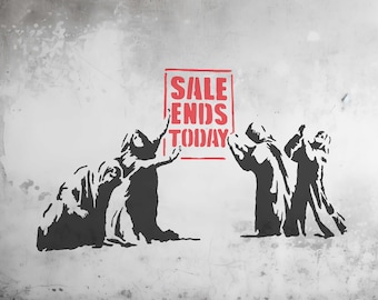 Plantilla reutilizable de Banksy (finaliza la oferta) - Arte mural de Banksy - Decoración para el hogar de Banksy - Arte de grafiti. Disponible en varios tamaños: A6, A5, A4, A3 y A2.