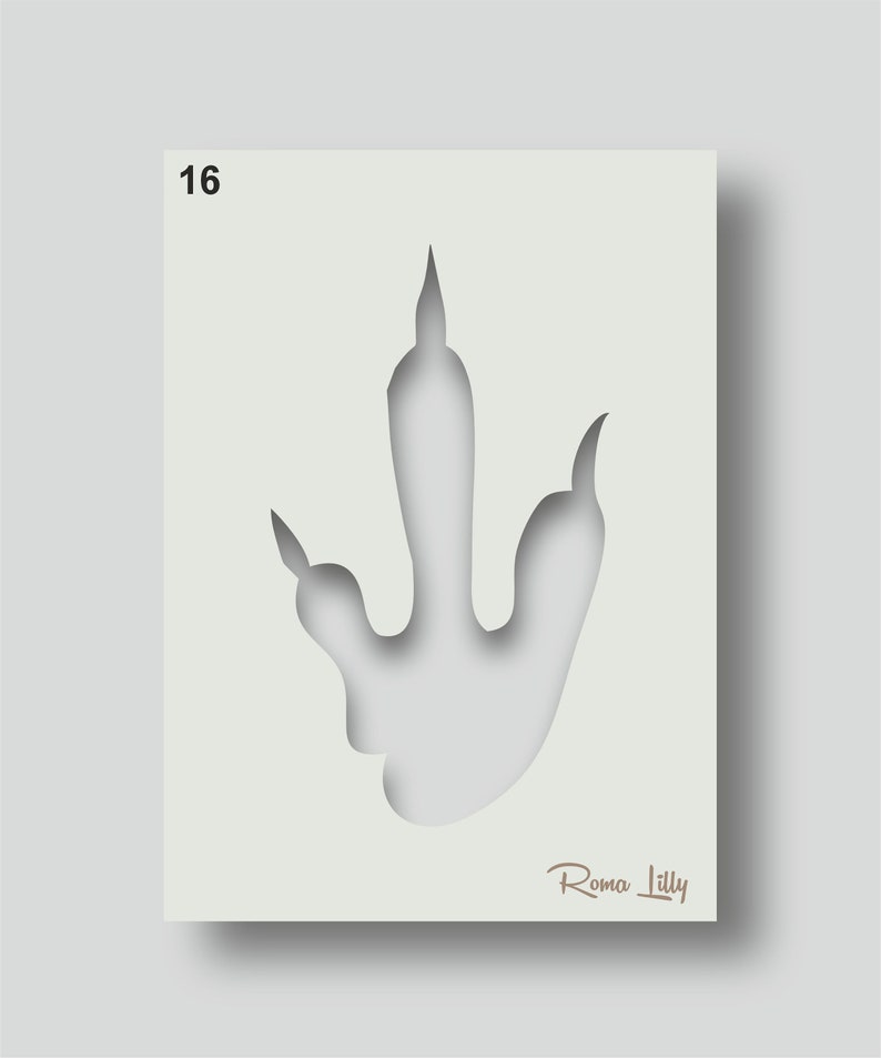 Dinosaur Footprint Stencils, Stencil for Kids Bedroom, Dinosaur Theme