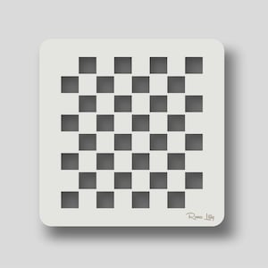 Reusable Chessboard, checkers stencils for gaming, painting, home decor, cake decoration, arts & crafts. Various sizes are available.