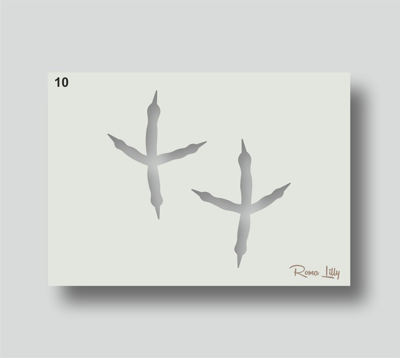 Animal Footprint Stencils for Kids Room Decor and Other Craft Projects ...