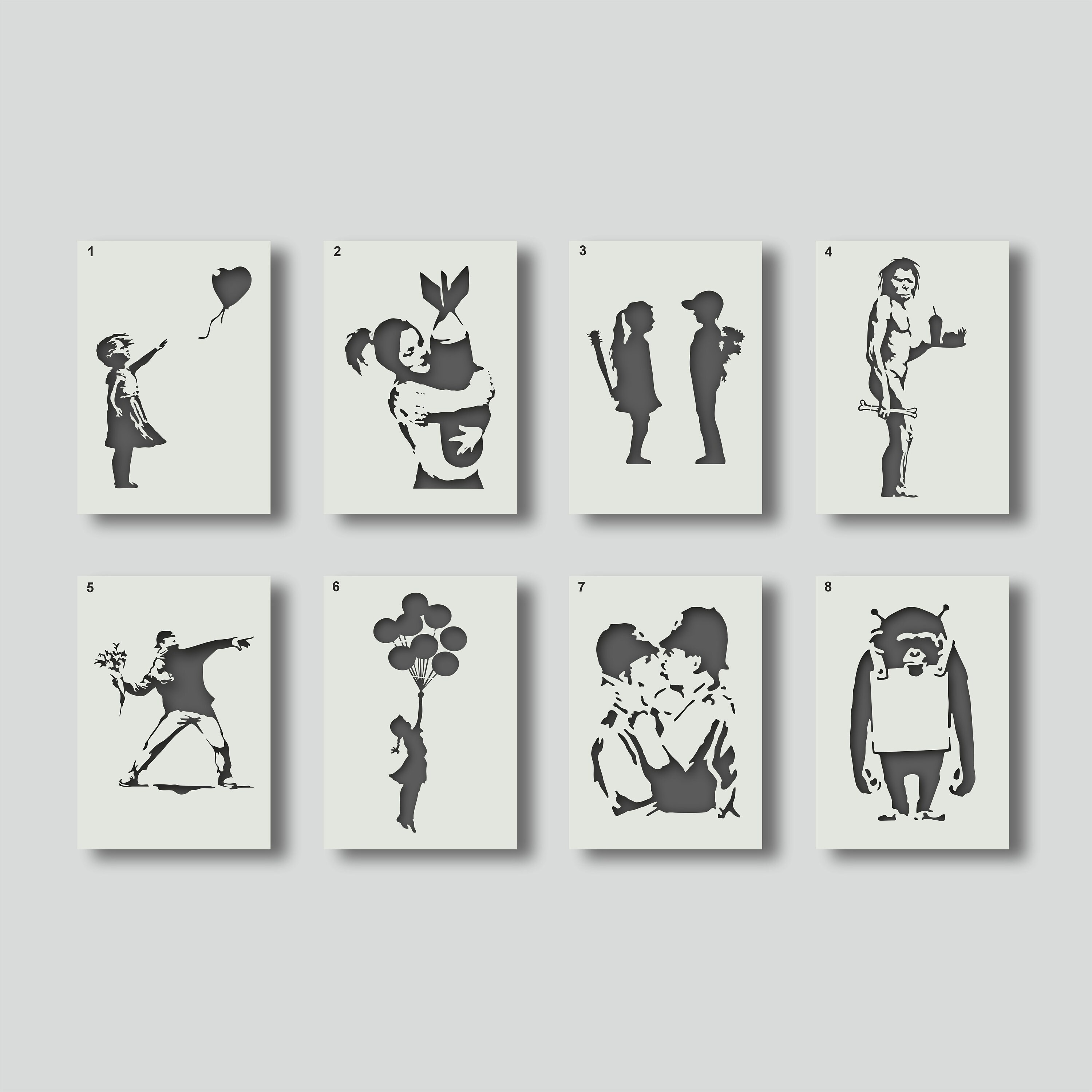 Banksy Stencils For Banksy Wall Art And Decorative Stencil Projects Banksy Stencils For Banksy Wall Art And Decorative Stencil Projects