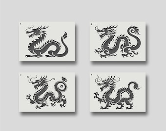 Chinese Dragon Stencils: Reusable Wall Art & Decor