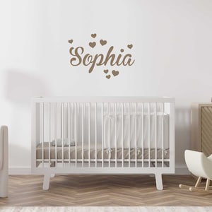Plantilla de nombre personalizada con estrellas y corazones: letrero para habitación de bebé o de niño, letrero para caja de juguetes, letrero para puerta de dormitorio infantil.