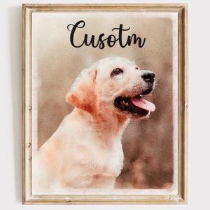 Custom Pet Portrait from Photo Painting from Photo Custom Dog Portrait Gift for Mom Dog Remembrance Gift for Dog Sympathy Gift for Dog lover