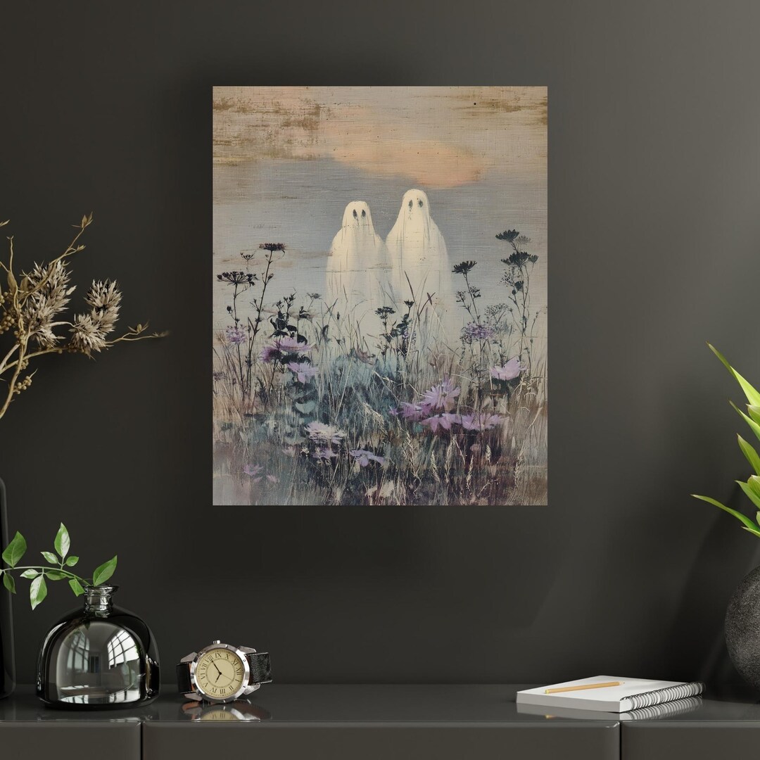Haunting Wilds Ghost Wall Art 8x10 Rustic Halloween Metal Sign, Spooky ...