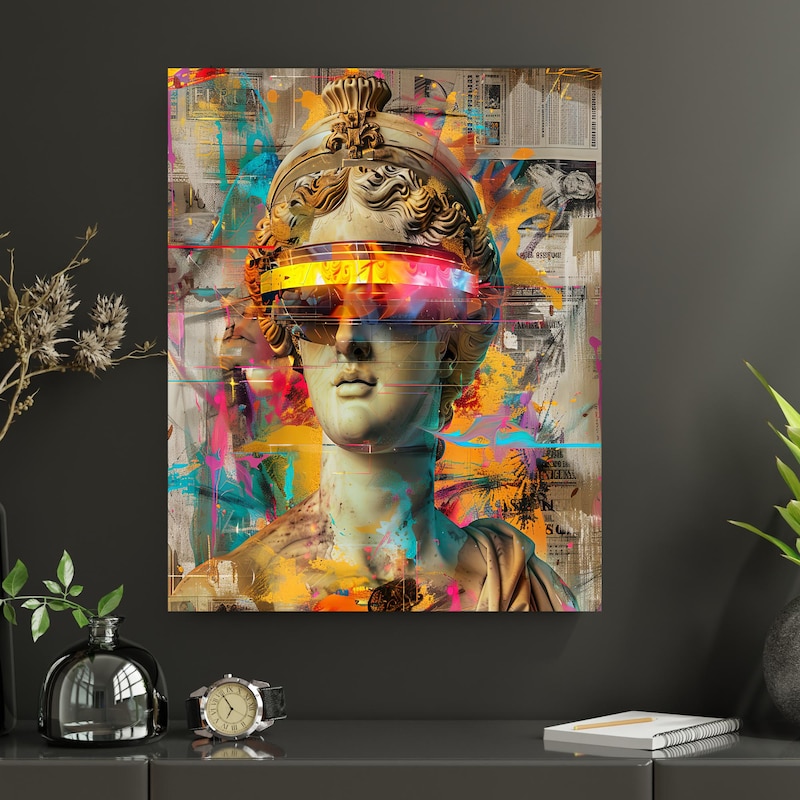 Renaissance Pop Art Neon Etsy