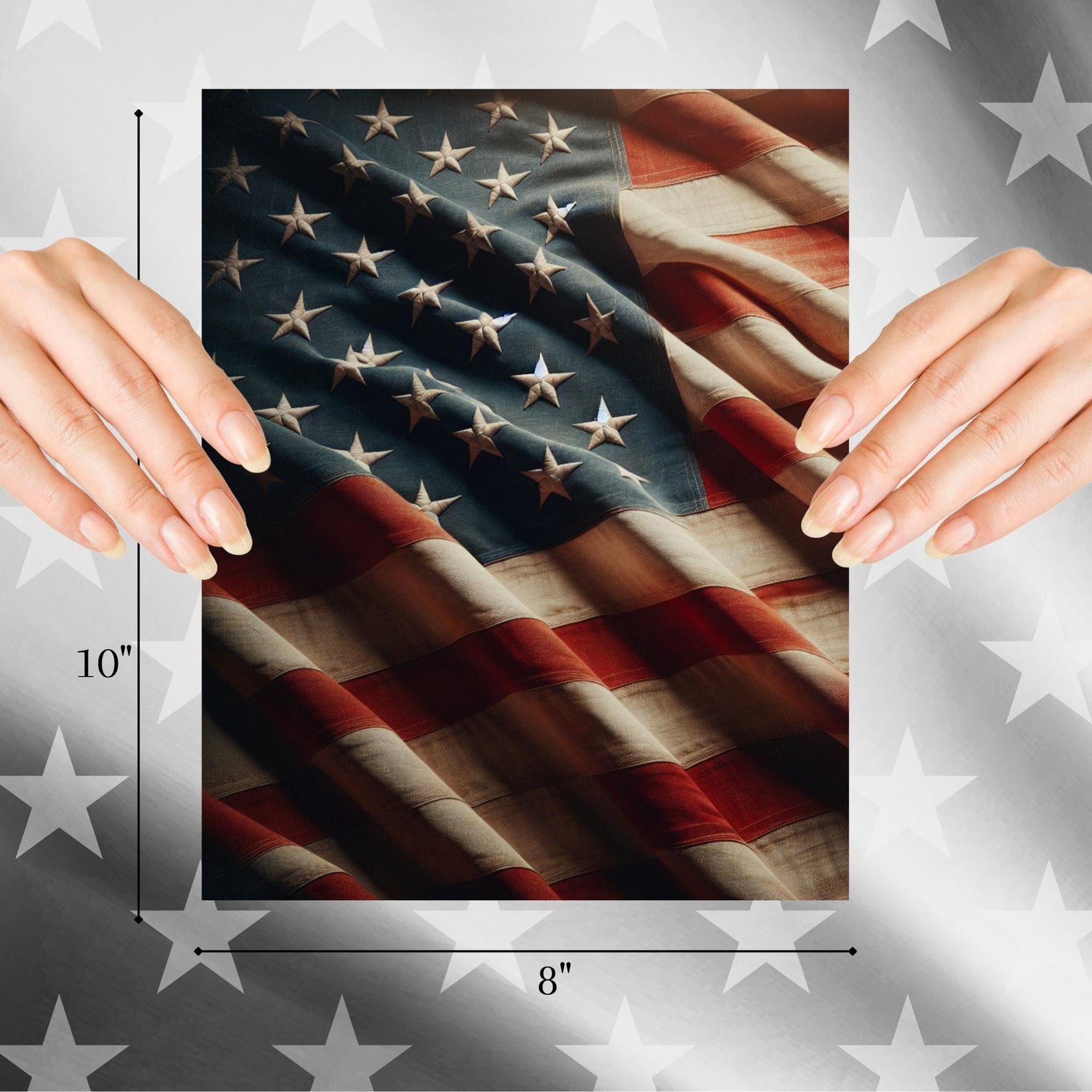 God Bless USA Wall Art – 8x10 American Flag Metal Sign | Patriotic Home ...