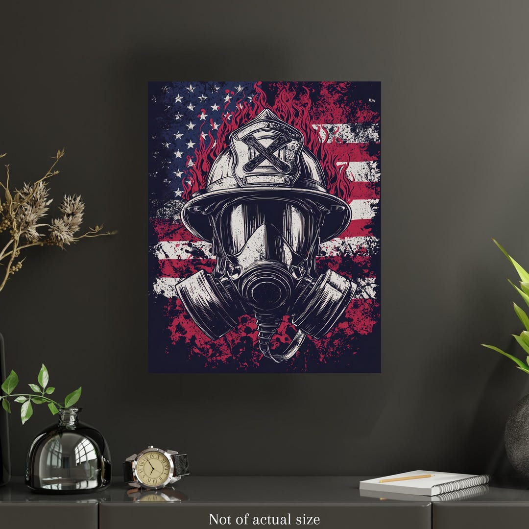Courage in the Flames Firefighter Metal Wall Art, Tribute, First ...