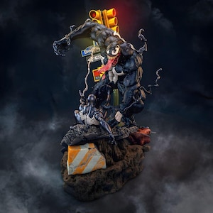 Venom vs Spiderman svart figurin
