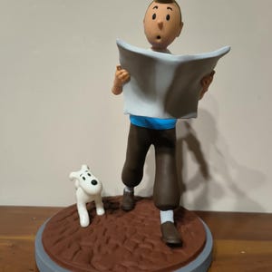 Kuifje en Bobbie beeldje