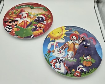 1995年と1996年のマクドナルドのホリデーイースター・クリスマス用プラスチック皿