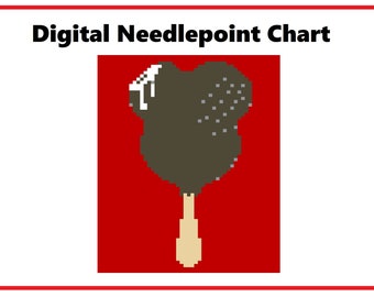 Mickey's Premium Ice Cream Bar | Needlepoint Canvas or Counted Cross Stitch Pattern Download