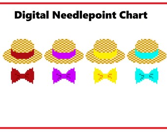 Dapper Dans Barbershop Quartet| Needlepoint Canvas or Counted Cross Stitch Pattern Download