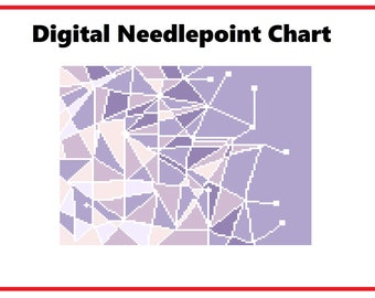 Purple Wall | Needlepoint Canvas or Counted Cross Stitch Pattern Download