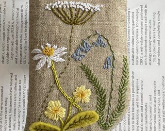 Glasses case hand embroidered