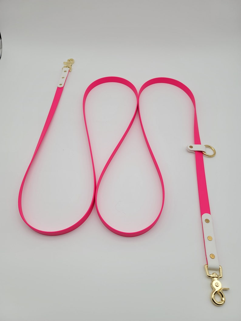 Two Tone Hands Free Biothane Dog Leash Etsy