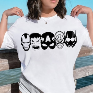 Superhelden Freunde Shirt Design svg, Png, Avengers Familienurlaub svg, Avengers Helden Köpfe svg png, Instant Download, Cricut CutFile