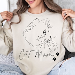 Katze Mama SVG, Katze Mama Clipart, schneiden Datei Cat Mama SVG Schneidedatei Fur Mom Life Lady Katzenliebhaber, lustige Katzen Silhouette Cricut Die Cut Vinyl-Shirt
