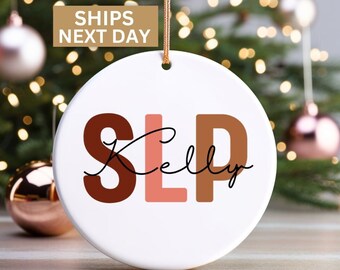 Personalized SLP Nurse Ornament, Custom SLP Nurse Keepsake, SLP Nurse Gift, Nurse Appreciation Gift, Speech Language Pathologist Gift