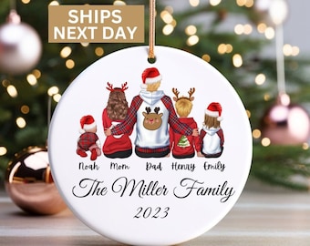 Personalized Family Christmas Ornament, Custom Family Holiday Ornament, Family Christmas Keepsake, Family Christmas Gift, Gift for Family