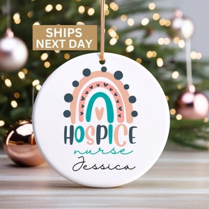 Personalized Hospice Nurse Ornament, Custom Hospice Nurse Keepsake, Hospice Nurse Gift, Hospice Nurse Christmas Ornament, Hospice Care Gift
