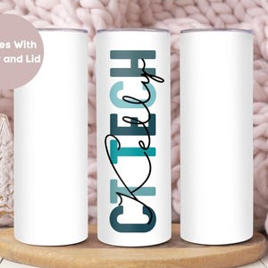 Personalized CT Tech Tumbler, Custom CT Technologist Tumbler Cup, CT Tech Gift, Nurse Appreciation Gift, Computed Tomography Mug, Cat Scan