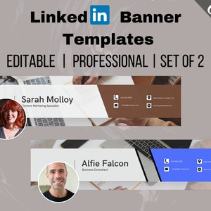 Linkedin Banner Canva, Editable Template, Minimalist Banner Design ...