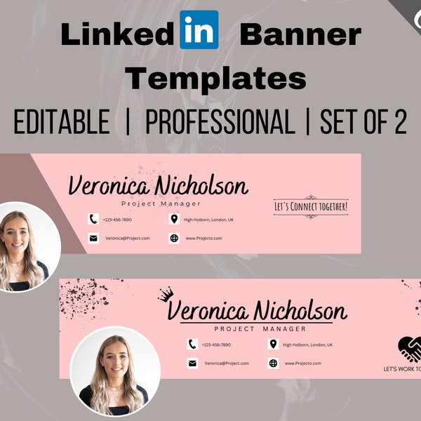 Linkedin Banner Project Manager - Etsy
